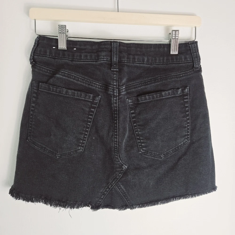 American Eagle Outfitters Super Stretch Washed Black Denim Mini Dress